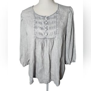 Jane + Delancey Button 3/4 Sleeve Blouse Nwt Size‎ Large